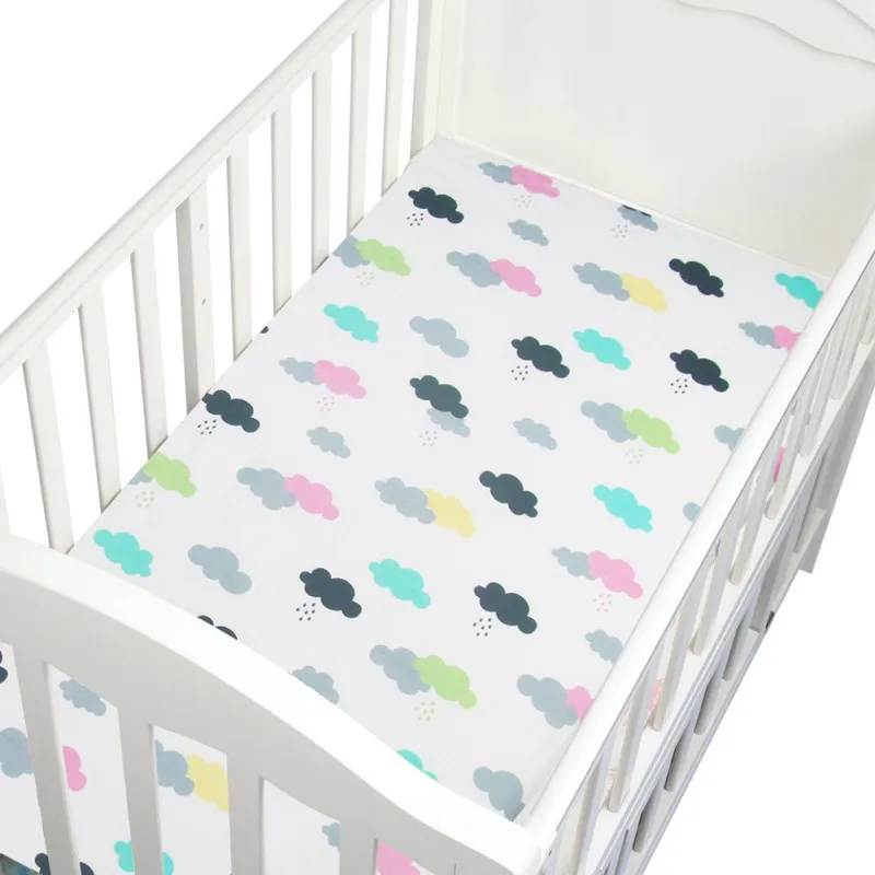 Durable Infant Baby Girl Boy Sheets Geometric Tree Fitted Crib Sheets Toddler Bed Mattresses