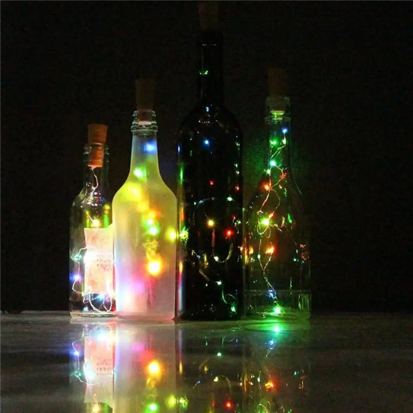 

Party Wedding Decoration Wine Bottle Cork Lights Copper Wire String Lights for Wedding Party Decor 2OC10