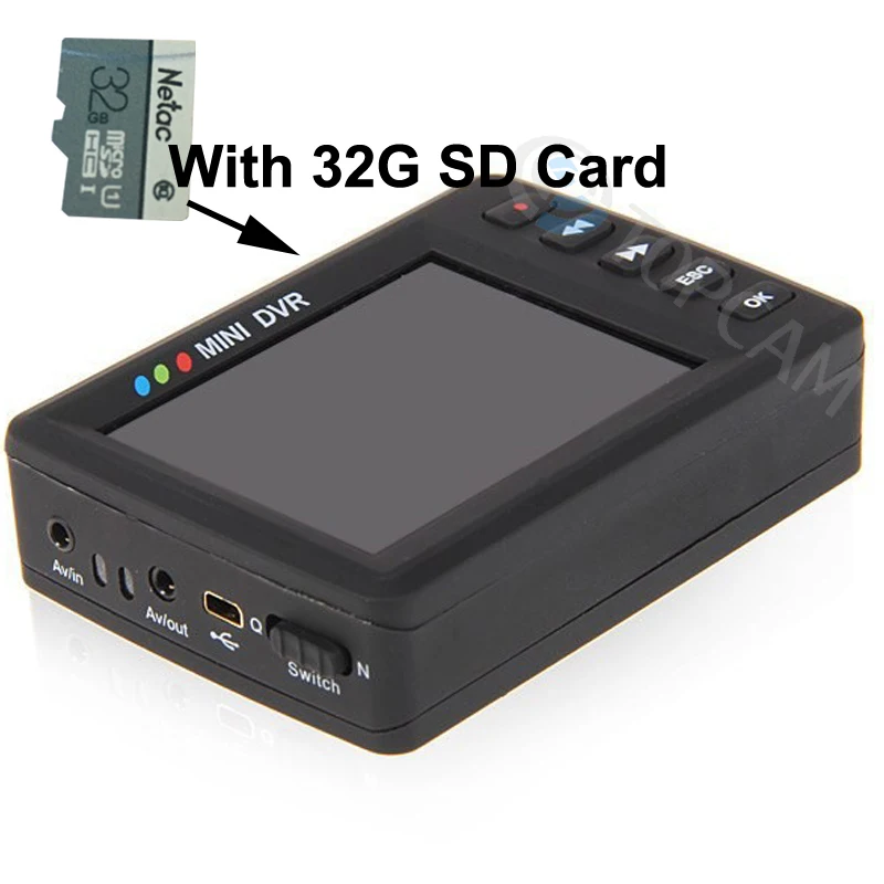 

Free Shipping 2.5" LCD Angel Eye Portable Mini Video Recording System DVR Video Recorder Camera KS-750A with 32G SD Card