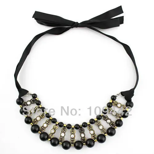 Wholesale 6pcs/lot 2013 Fashion Pearl Vintage Necklaces Set With Crytal For Women Jewelry New Arrival GN146 Free Shipping | Украшения и