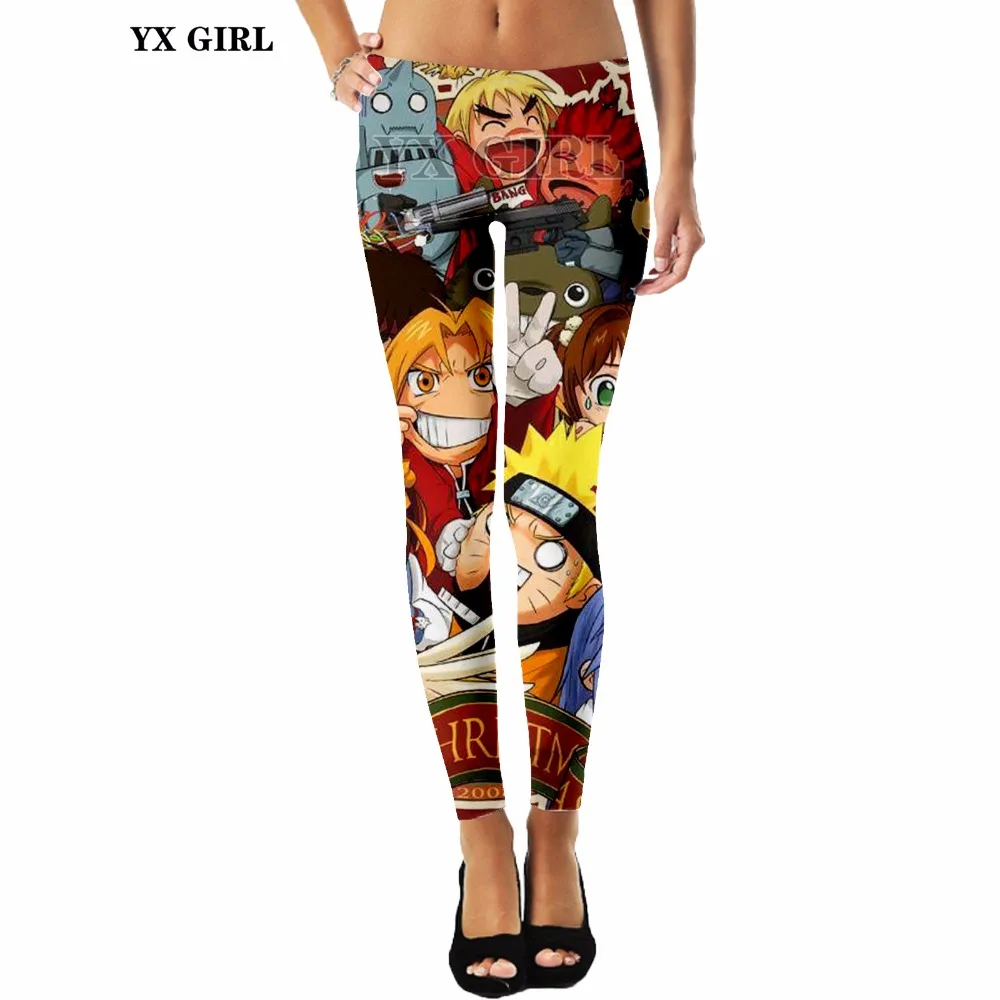 

YX GIRL Funny Anime Character Women's Leggings Harajuku Style Popular Brand 3D Full Print Women New Style Drop Shipping