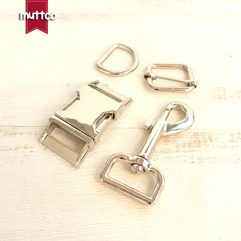 10 компл./лот(металлическая пряжка+ настроить пряжки+ D кольцо+ металла собака Застежка/комплект) серебряных аксессуаров 25 мм Металл DIY аксессуары для собак