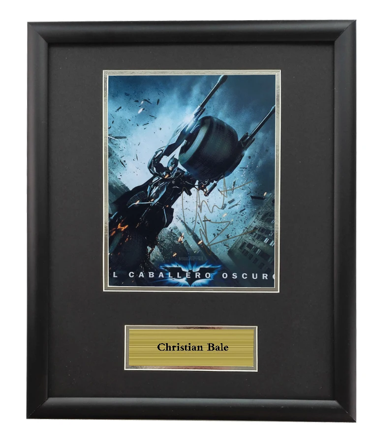 

The Memorabilia of Christian Bale Batman with SA COA autographed signed Photo Framed