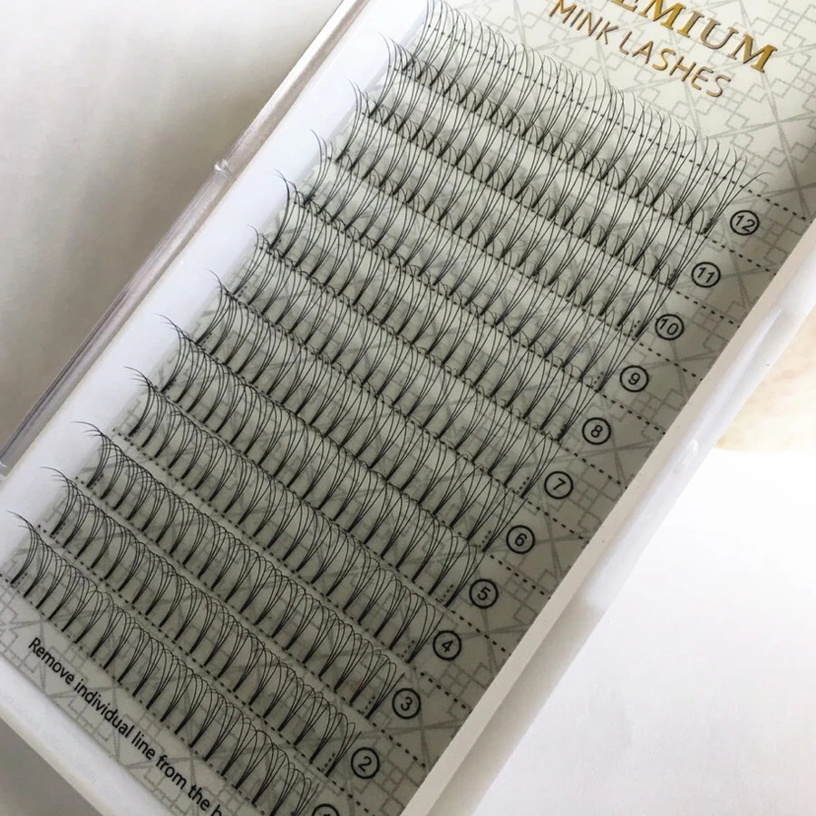 

3D/5D Russian Volume False Eyelashes Extension Premade Fans C D Curl Mink Individual Extensions Handmade Volume Eyelashes Makeup