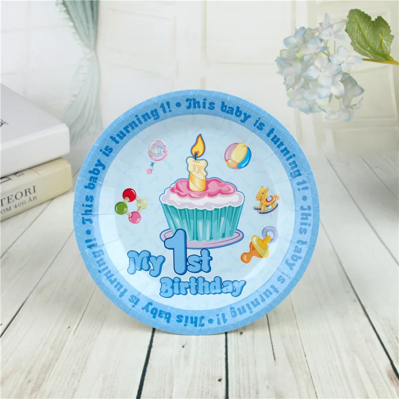 FANLUS 7inch colorful dots wave point disposable paper plates party tray Valentine Birthday Wedding Tableware cake barbecue (22)