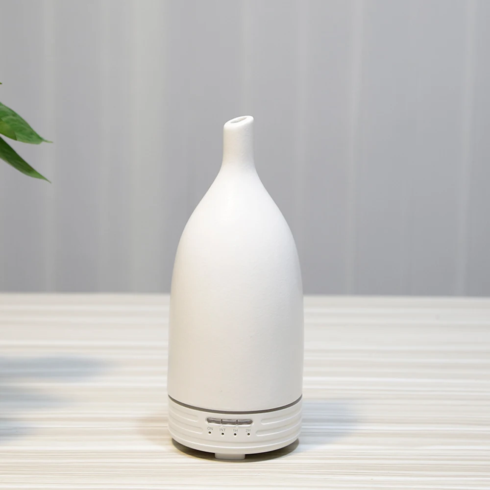 

Humidifier Aroma Diffuser Ultrasonic Essential Oil Diffuser 100ml Ceramics Aromatherapy LED Night Auto shut off Whie, black