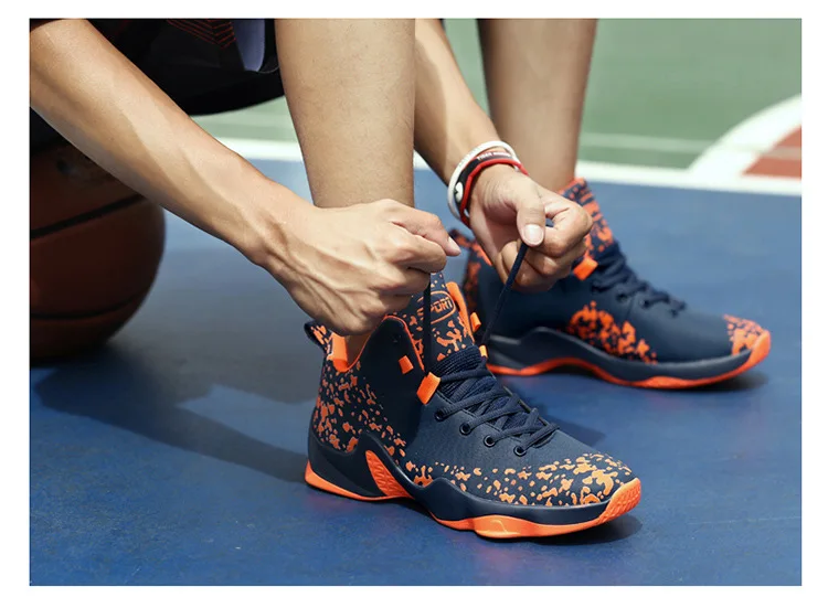 Элитный бренд Для мужчин красные кроссовки летние дышащие кожаный баскетбольный обувь Спорт на открытом воздухе спортивные, баскетбольные ботинки Для мужчин воздуха дешево