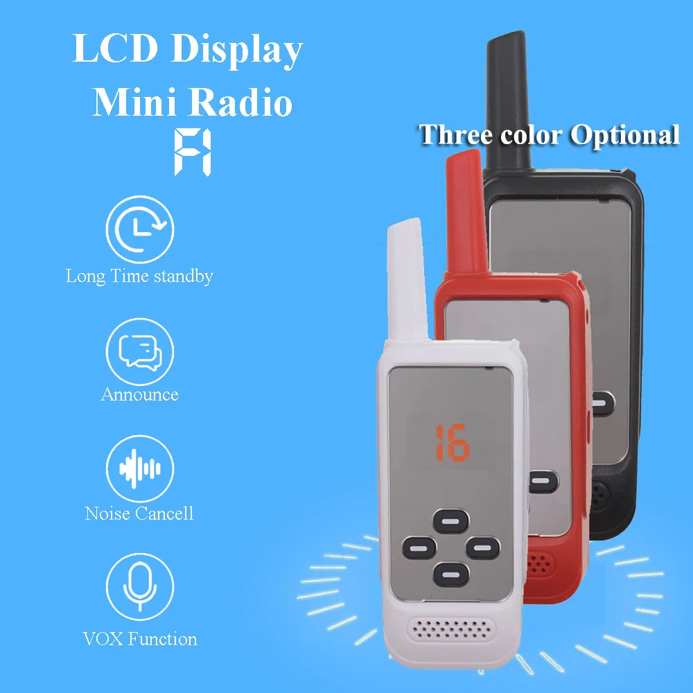 

Anysecu Mini Handheld radio F1 UHF400-470MHz 1.5W 4800mAh Li-ion Battery Walkie Talkie with earpiece Three color Optional