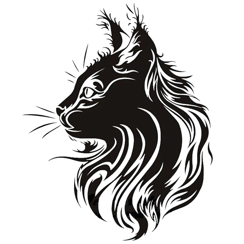 

Black/white 17*21CM Creative Pet Cat Car Stickers Vinyl Fation Personality Animal Car Styling Stickers