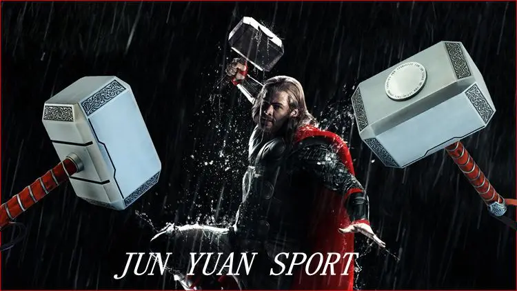 

High quality!Metal Made CATTOYS 1:1 Thor Mjolnir Hammer Avengers Replica Prop With Led Stand Base