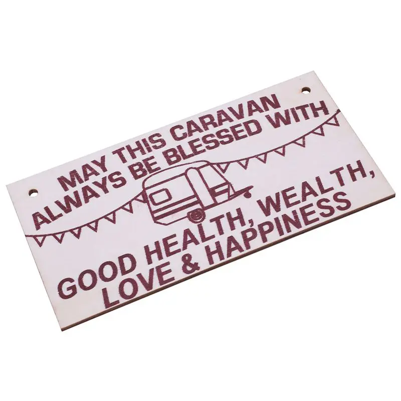 

May This Caravan Alawys Be Blessed Wooden Hanging Plaque Love Shabby Chic Gift Sign