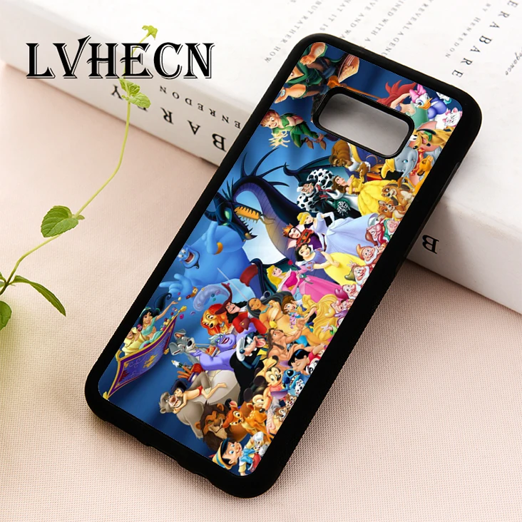 

LvheCn TPU Skin phone case cover for Samsung Galaxy S5 S6 S7 S8 S9 S10 EDGE PLUS S10e Note 5 8 9 Characters Jungle Book Aladin