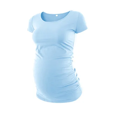 Топ для беременных, футболка с коротким рукавом, однотонная полосатая одежда для беременных, Футболка для беременных, Футболка для