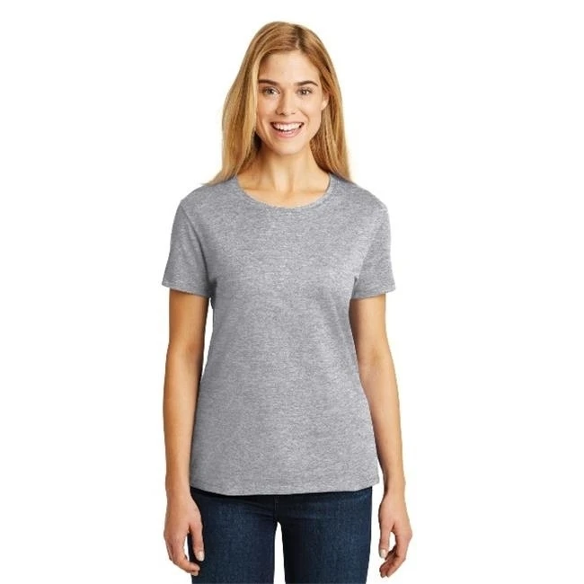 Hanes SL04 Ladies Nano-T Cotton T-Shirt Light Steel - Medium