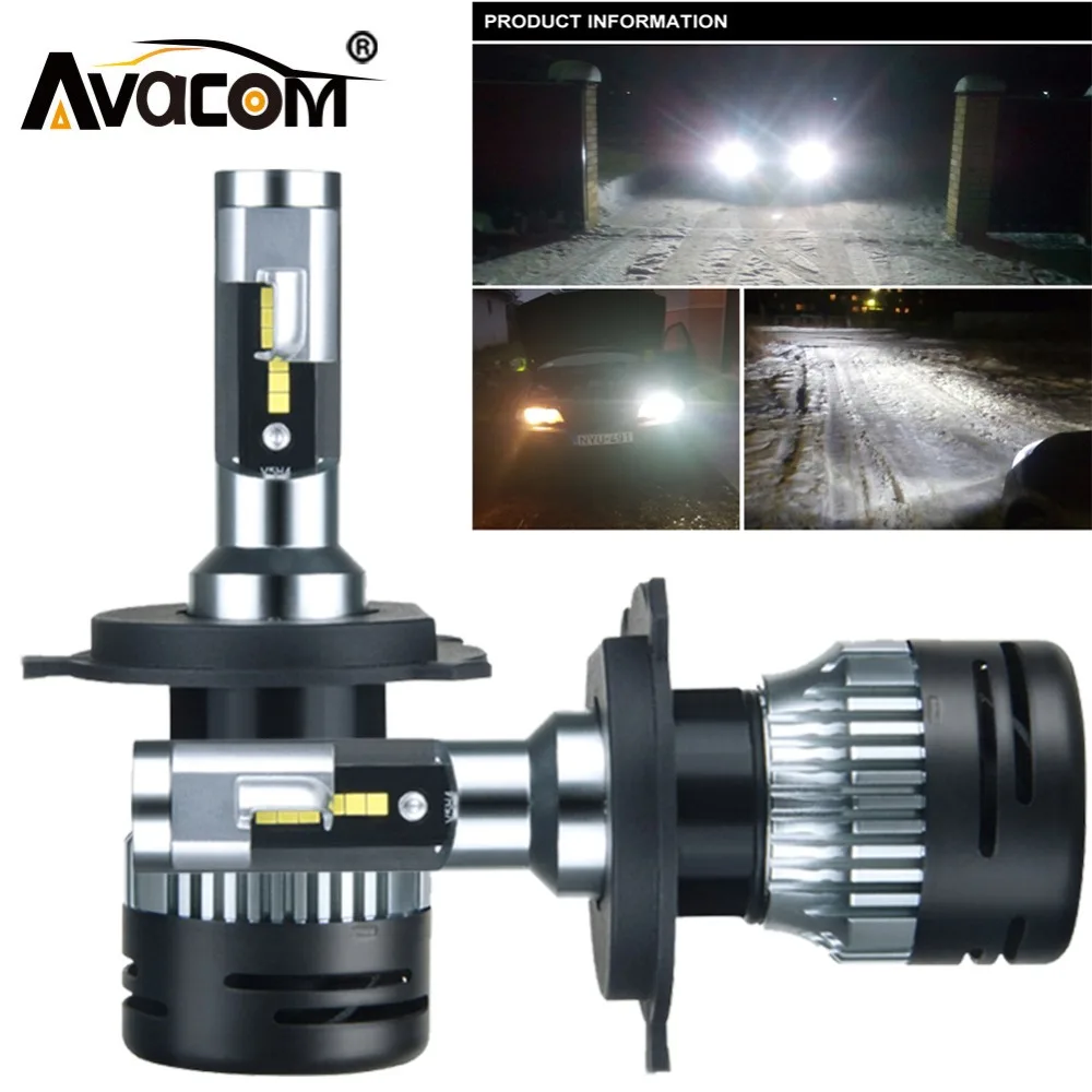 

Avacom 2Pcs H4 H15 LED Car Bulb LED H1 H11 H8 9005/HB3 9006/HB4 CSP 6500K 10000Lm 12V 24V LED Lamp For Auto Truck Carro Coche