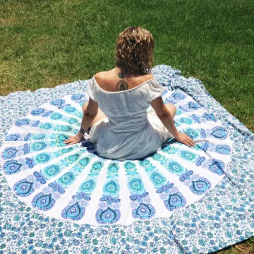 Watermelon Details about   Large Round Tassel Beach Towel Tapestries Outdoor Blanket Picnic Mat 