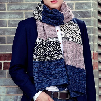 

Men's Hot Autumn And Winter Fashion Scarves Men And Women Warm Wool Scarves Cashmere Scarf