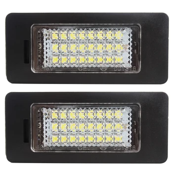 

2pcs 3W Car Number Plate Light For BMW e39 e60 e70 e81 e90 e91 X1 X5 X6 24 LED Bulbs License Plate Lamp Car-styling Light Source