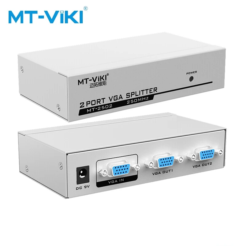 MT-VIKI дистрибьютор VGA 1 в и 2 из 250 МГц два монитора отображают одно изображение