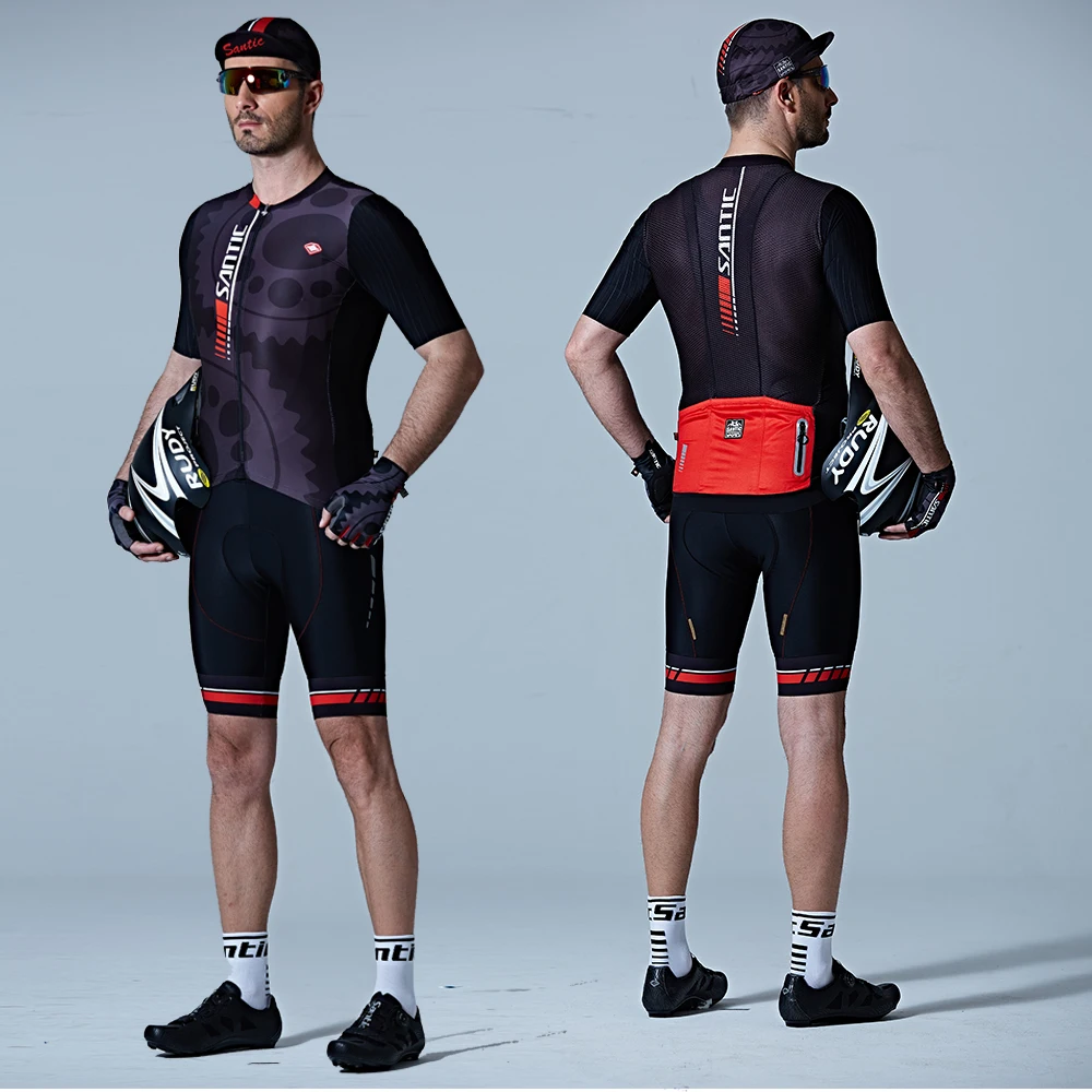 Santic футболки для велосипедиста MTB Radtrikot Herren Мужская велосипедная спортивная одежда уличная дышащая велосипедная рубашка Maillot Ciclismo Новинка