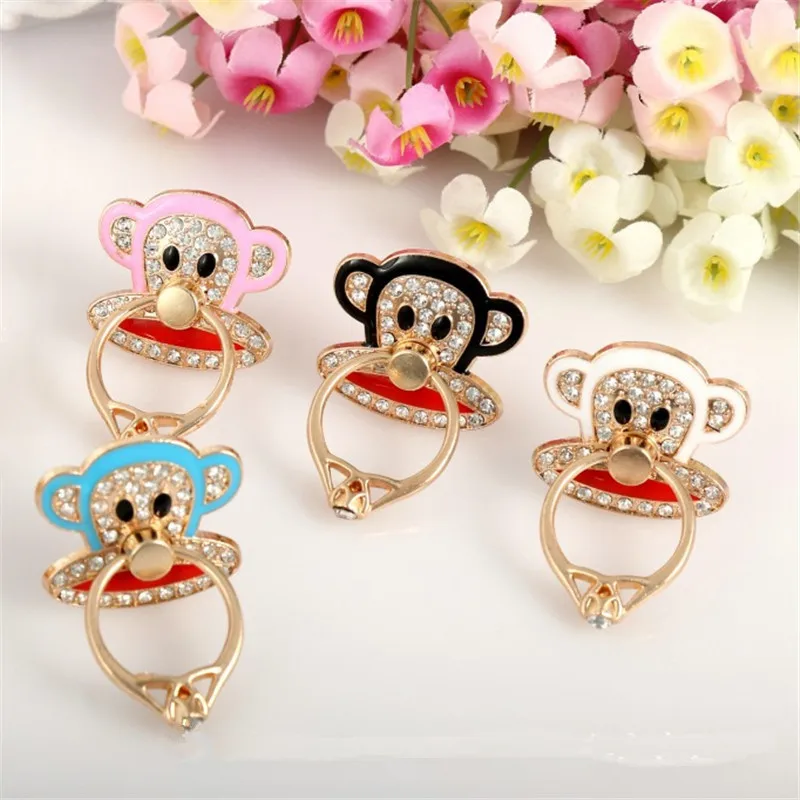 

Suef cartoon monkey Finger Ring Mobile Phone Holder 360 Rotation Finger Ring Socket Bracket for iPhone Samsung xiaomi