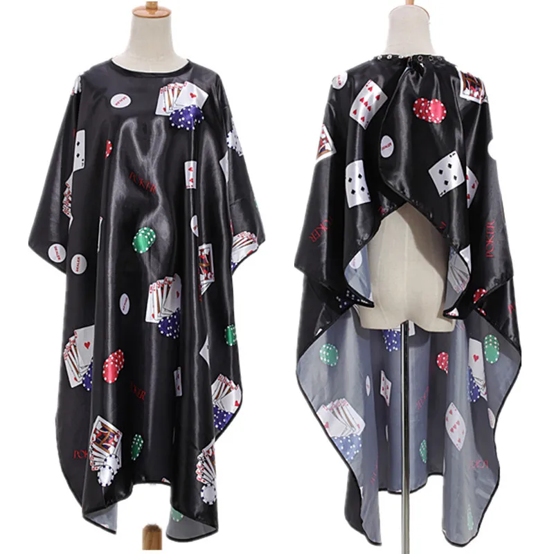 

2014 1 Pcs Poker Printed Cloth Salon Hairdressing Hairdresser Hair Cut Cutting Gown Barbers Cape Waterproof Wrap