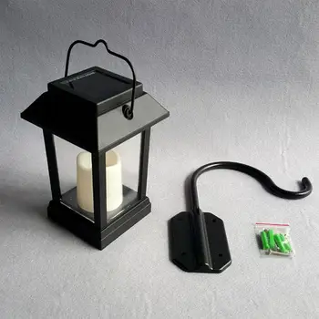 

IP65 Waterproof Solar Lantern Hanging LED Candle Light Outdoor Garden Porch Courtyard Decoration Solar Wall Lamp