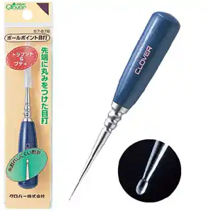 Tailors Awl Ball Point Clover ball end will not damage fabric