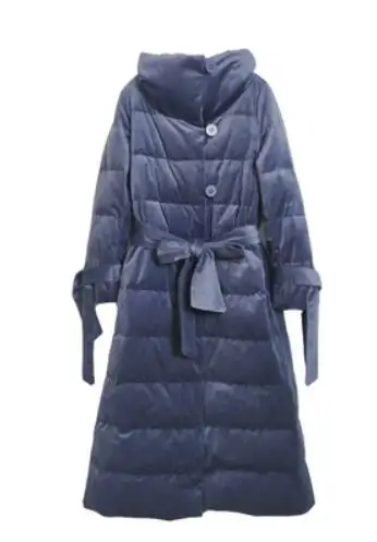 Пуховая куртка Модные женские пуховики зимняя верхняя одежда, теплые, развивать нравственность верхняя одежда вельветовые длинные сапоги до колена пуховая парка, верхняя одежда - Цвет: Синий