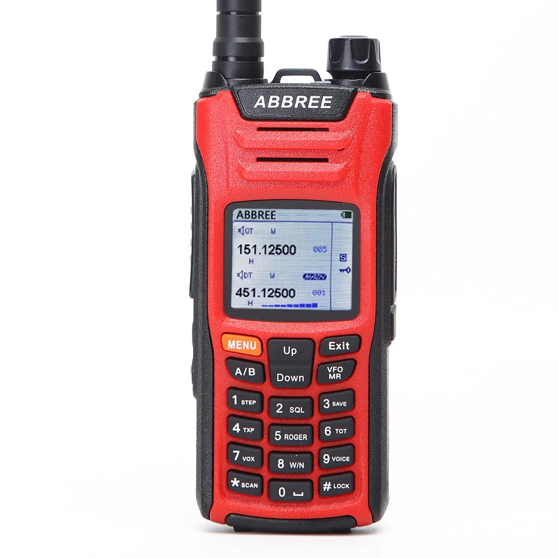 ABBREE AR-F6 6 полос двухканальные рации двойной дисплей 999CH VOX DTMF SOS сканирование секундомер функциональный ЖК-дисплей цветной дисплей+ USB кабель