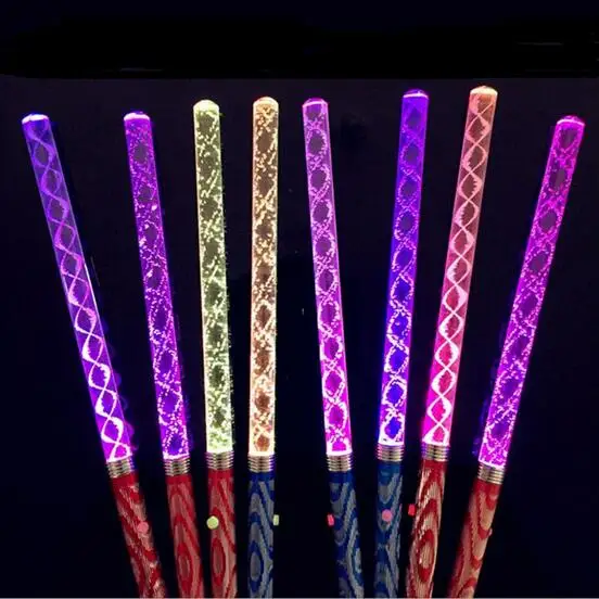 300pcs Free DHL Acrylic LED Glowing Led Magic Wands Sticks Concert Bar Flashing Wands Light Up