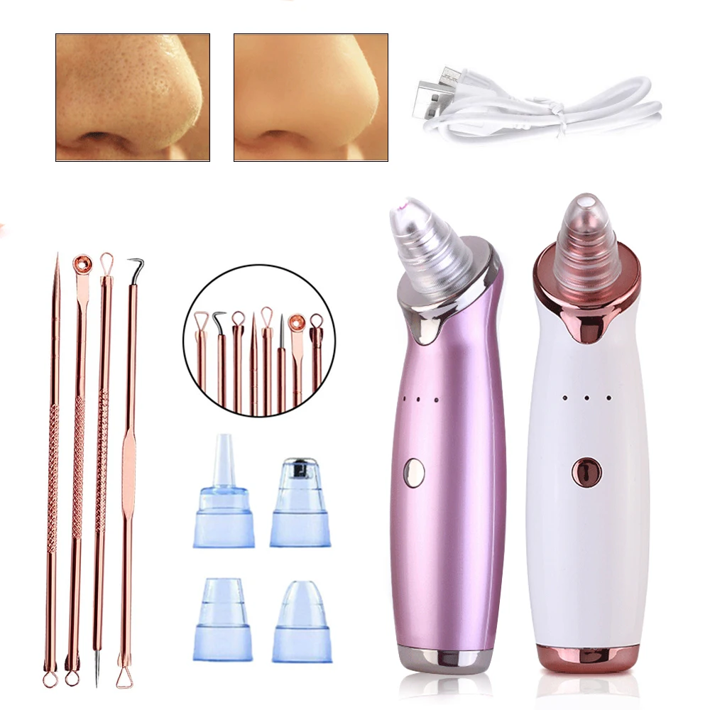 

Vacuum Suction Face Blackhead Remover Acne Removal Needles Set Pore Cleaner Face Cleaning Black Dots Acne Pimple Remover Tools