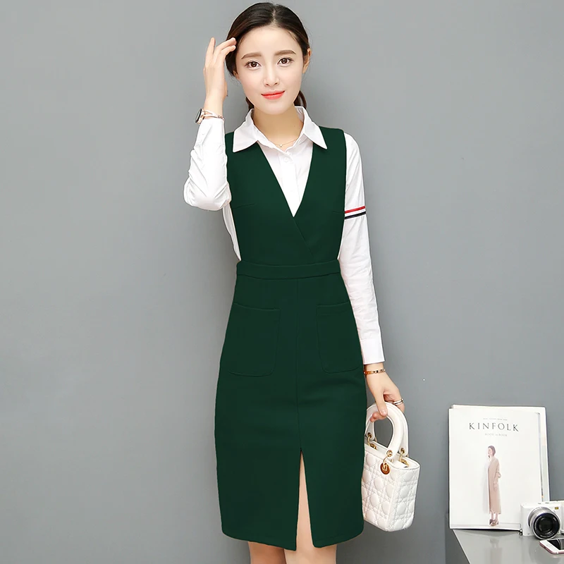 2017 New Spring Big Size Women Dresses Vintage Fashion Business font b Attire b font Dress