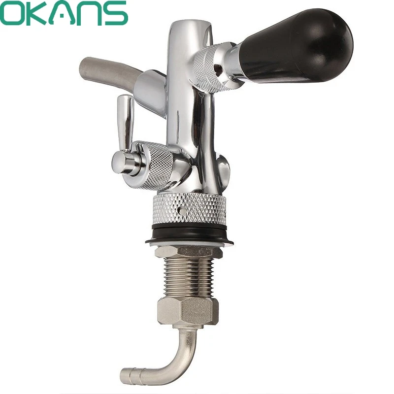 Adjustable Draft Beer Faucet Shank G5/8 Screw Thread 35mm with chrome