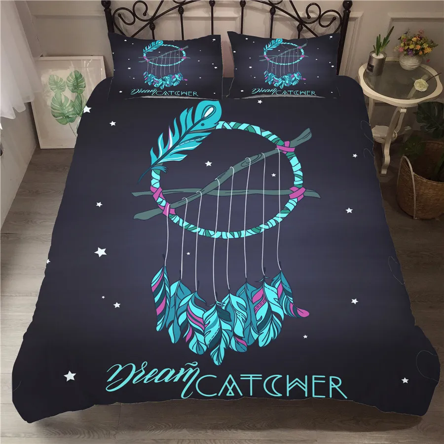 

Bedding Set 3D Printed Duvet Cover Bed Set Dreamcatcher Bohemia Home Textiles for Adults Bedclothes with Pillowcase #BMW02