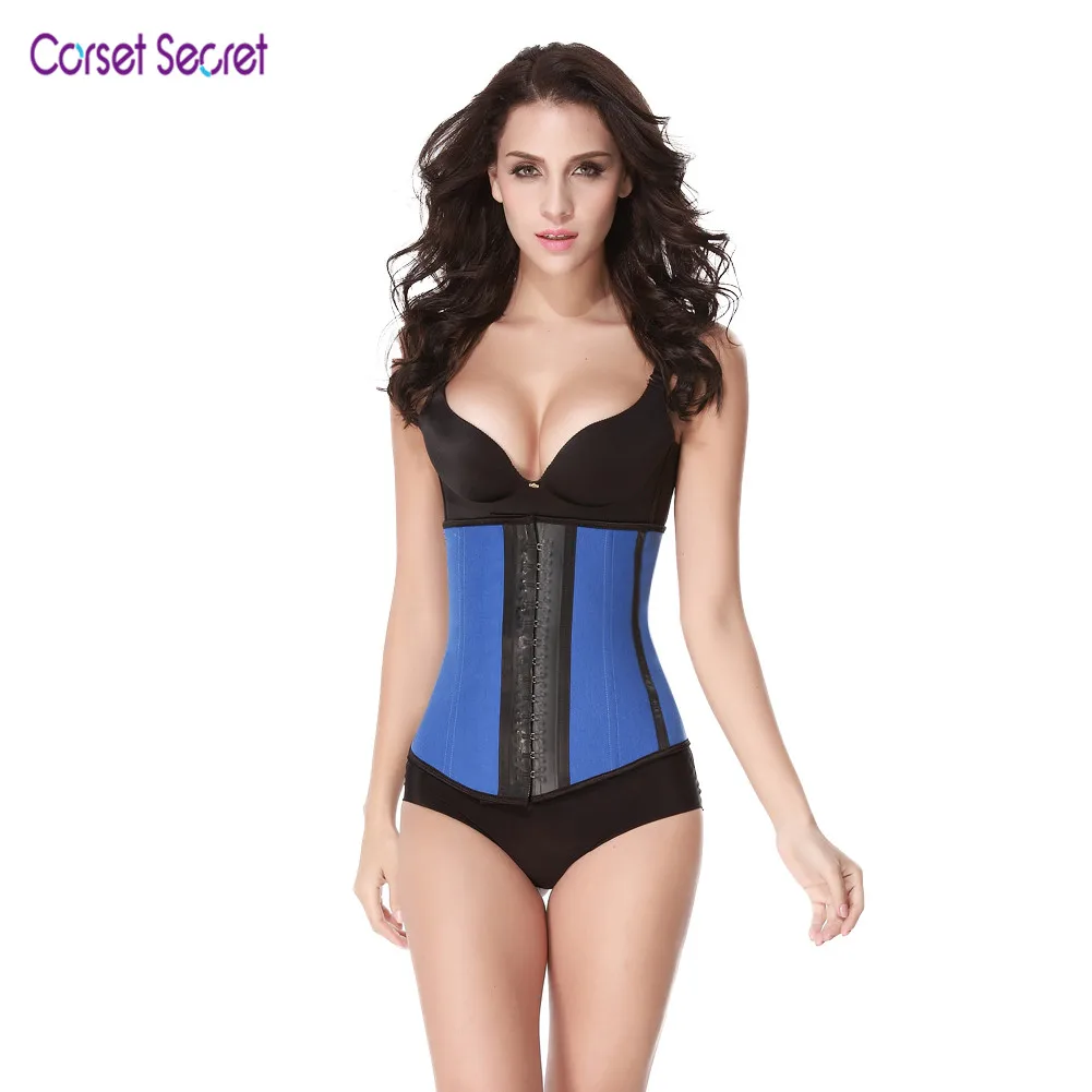 

Corset Secret 4 Steel Bones Full Breast Corset Training Sport Corsage Latex Waist Cincher with Straps Top Waist Latex Shapewear