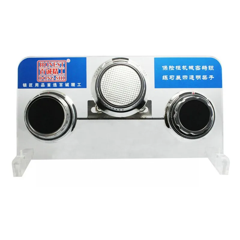 

Transparent Twin Double Disc Lock Safe Box For Locksmith Practice Training Code