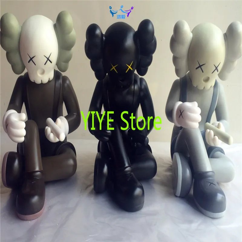 

new arrival !11 inch kaws this is not a toy exhibition 3 color black brown and grey without original box