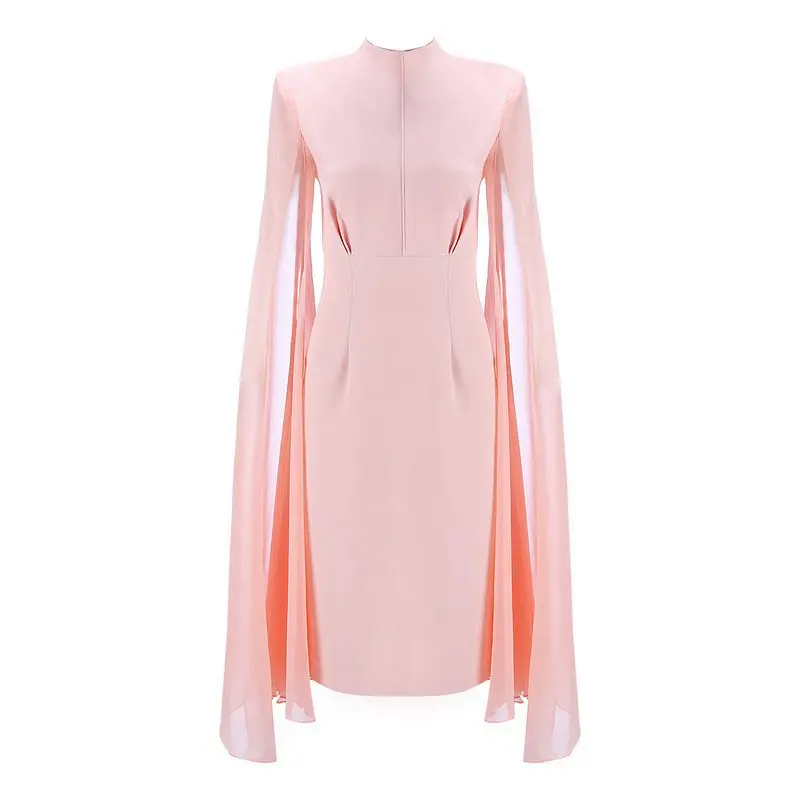 INDRESSME Women Bodycon Summer Dresses O-Neck Batwing Sleeve Mid-Calf Length Luxury Celebrity Party Club Vestidos 2018 New