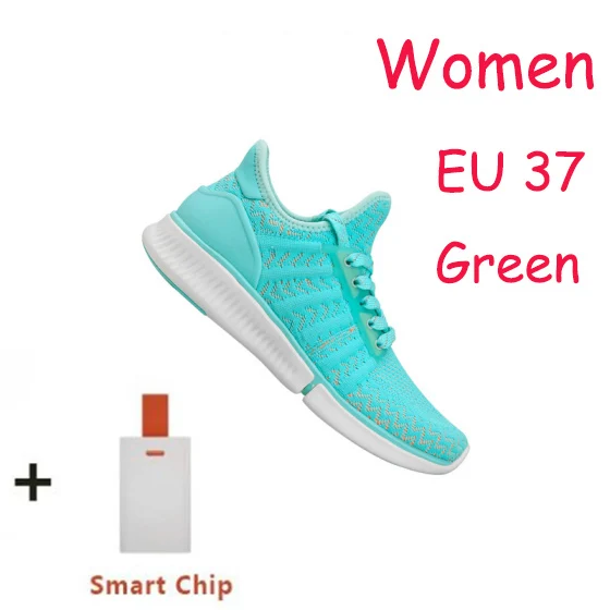 24 часа Xiaomi Mijia смарт чип обувь модный дизайн сменный водонепроницаемый IP67 приложение контроль спортивная обувь с чипом - Цвет: Woman Green 37