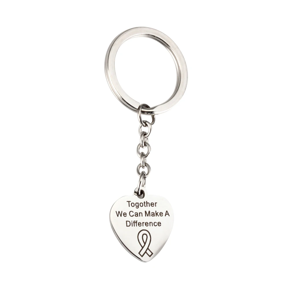 2019 Trendy Customized Stainless Steel Keychain Single-sided Engraving Letters Key Ring Ladies DIY Jewelry Men's Gift Private |