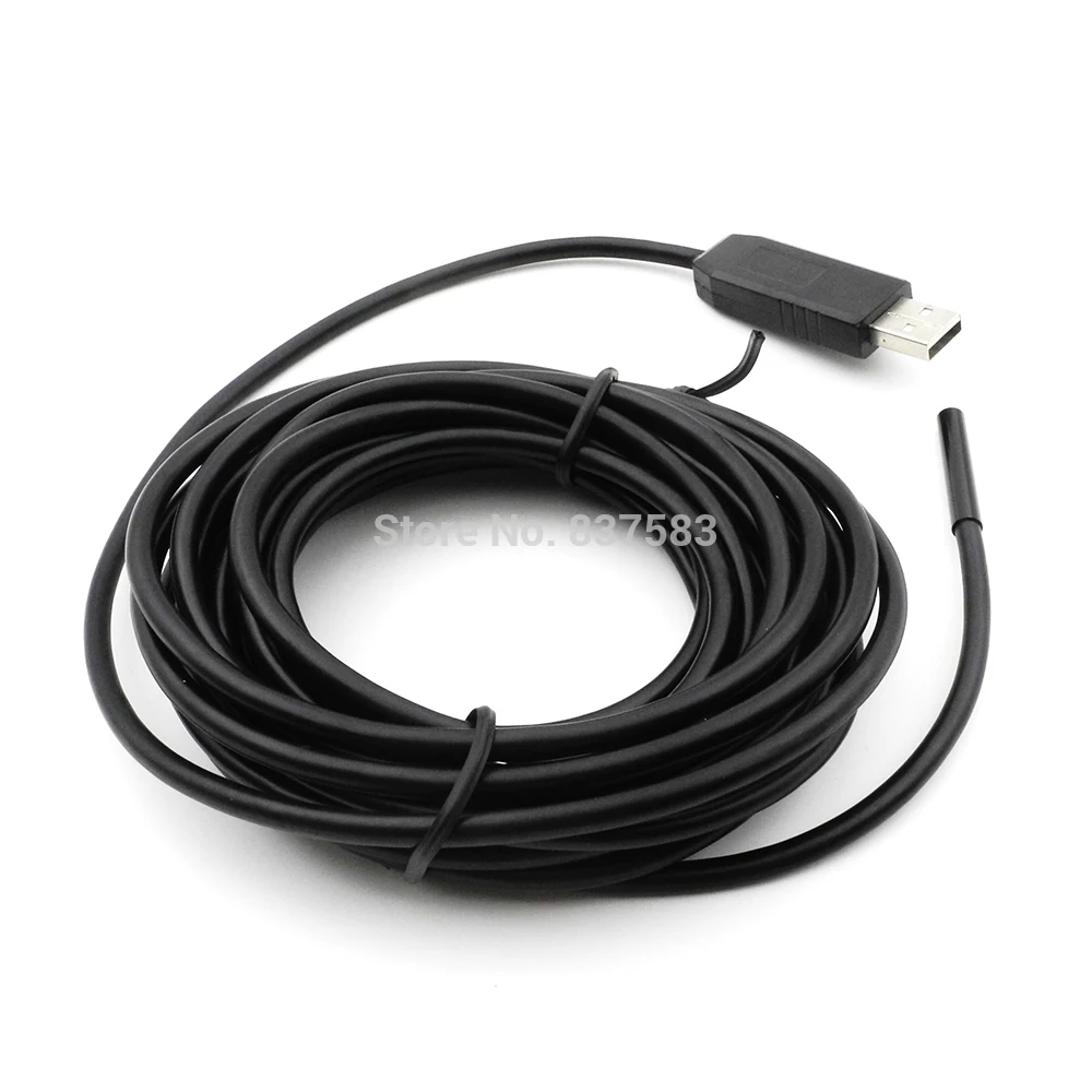 640x480 10M Cable Mini USB Endoscope Inspection Camera with 5.5MM LENs Borescope Snake 6 LEDs Waterproof | Безопасность и защита