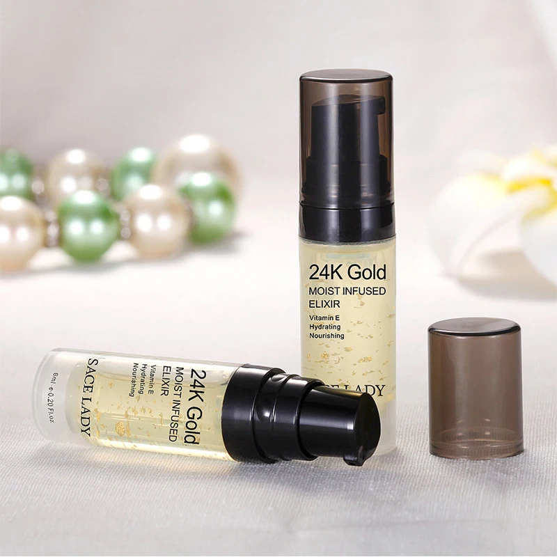 24K Gold Elixir масло для лица макияж Праймер 6 мл Профессиональный увлажняющий макияж База основа праймер пор Косметика TSLM1