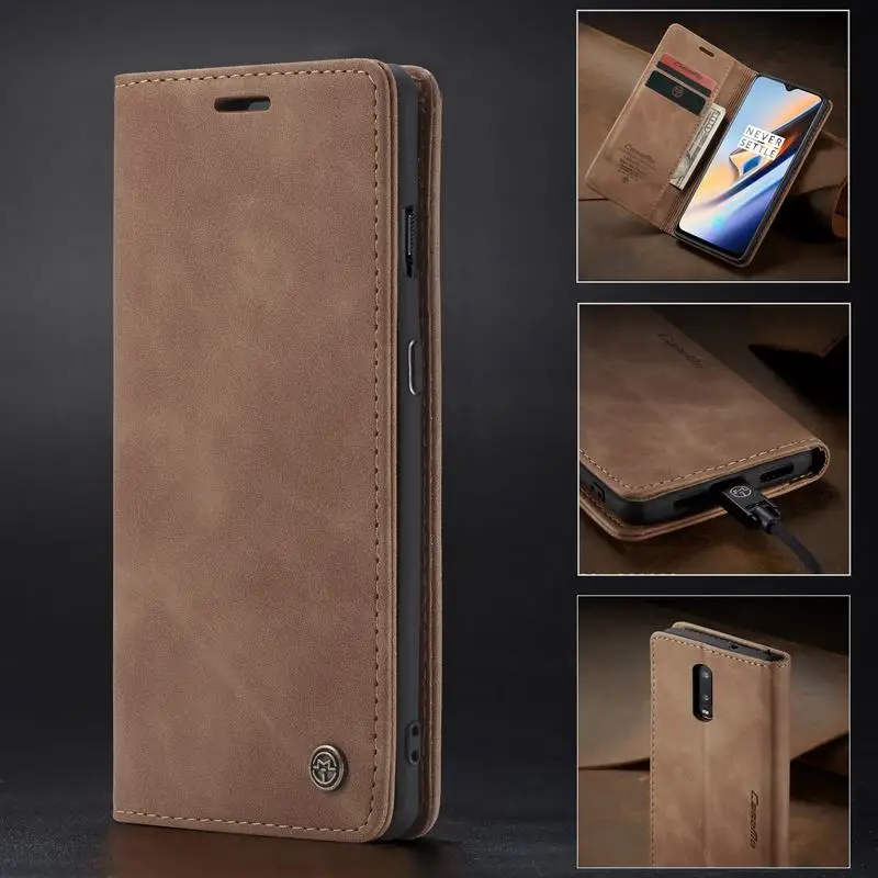 

Cases For OnePlus 7 Pro Cover Case Luxury Magnetic Flip High Quality Vintage Wallet Leather Phone Bags For One Plus 7 7pro Coque