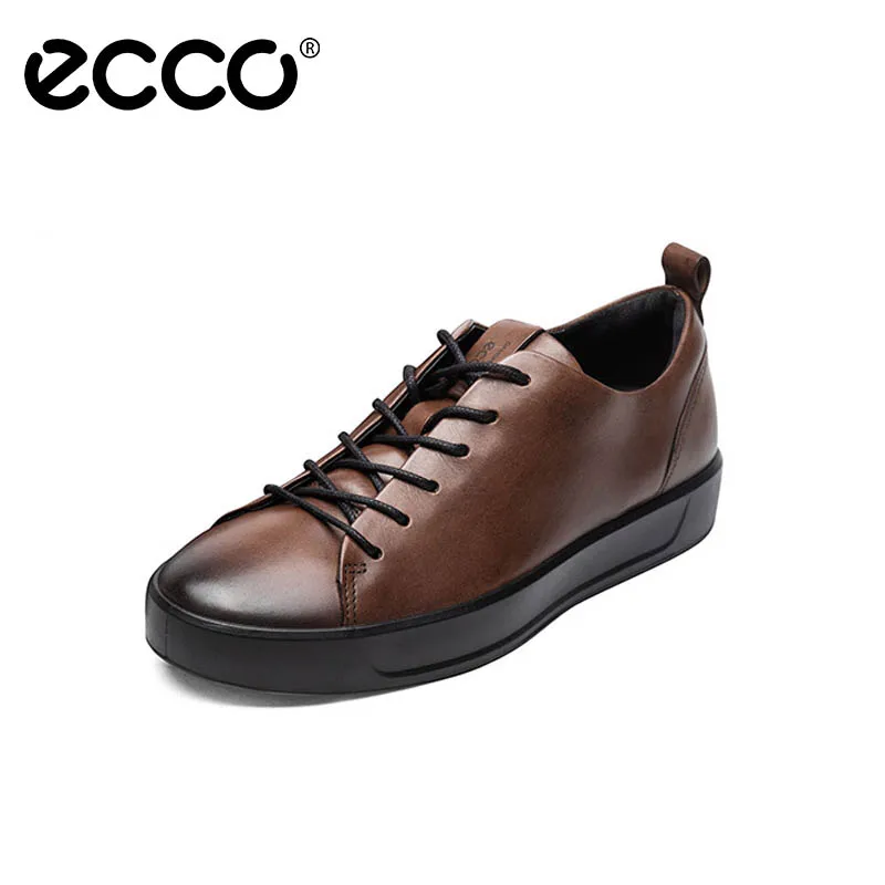 

ECCO Men's Casual Shoes Soft 8 M Tie Leather Casual Shoes loafers breathable wild set of shoes Zapatillas hombre 440604 hot sale