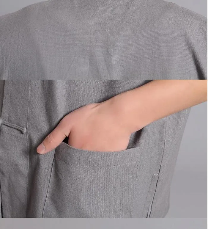 Umorden короткий рукав хлопок Тан костюм топ для мужчин Кунг фу Тай Чи Униформа Рубашка Блузка традиционная китайская одежда для мужчин