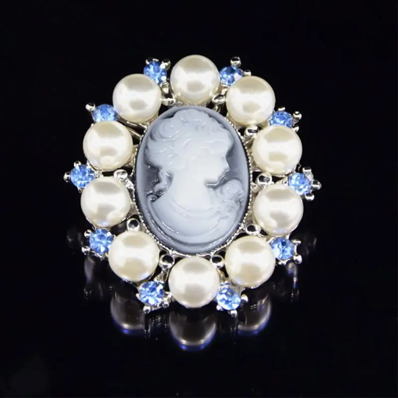 

Fashion Pearl Lady Vintage Cameo Victorian Style Wedding Party Brooch Pin