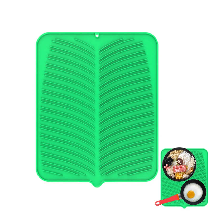 

Silicone Table Placemat Dish Drying Pad Non-slip Drying Mat Tableware Counter Glass Cup Cushion Pad Dinnerware Table Mat Holder