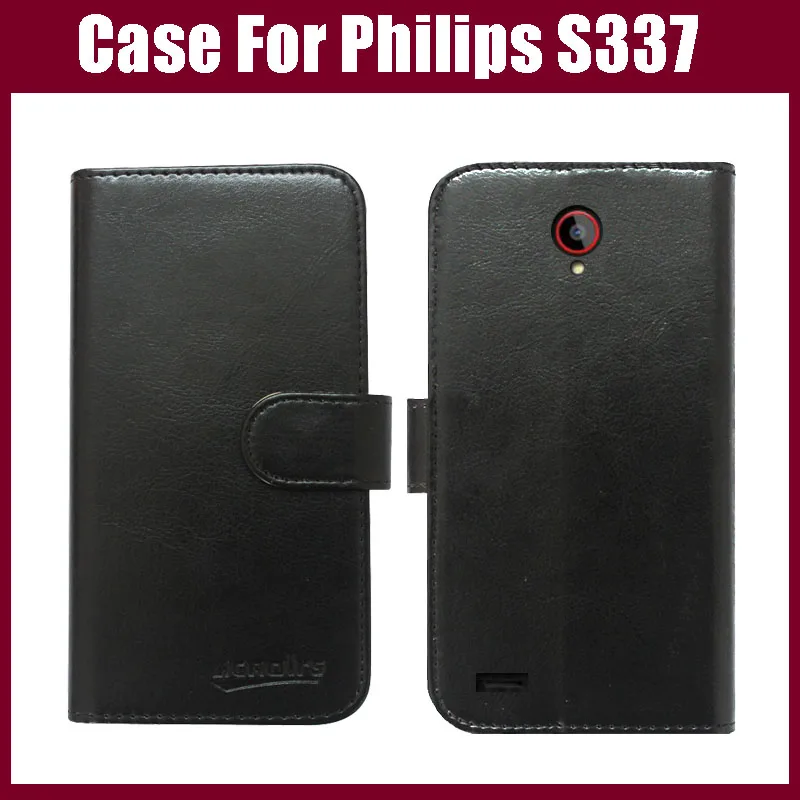

New Arrival 6 Colors High Quality Flip Leather Exclusive Protective Cover Case For Philips S337 Case