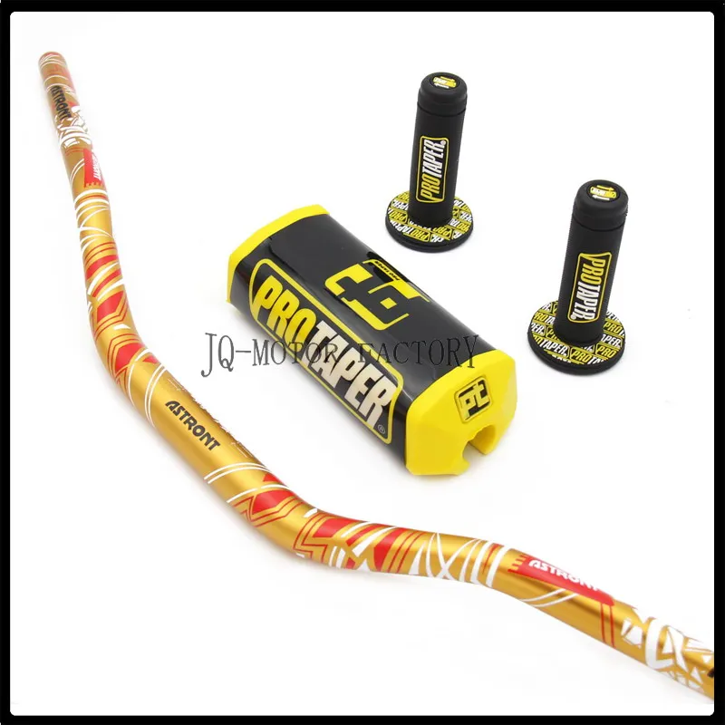 

Taper Metal fat handlebar 1-1/8" 28mm with grips and Pad for MX Motorcycle Motocross Dirt Pit Bike Pitbike